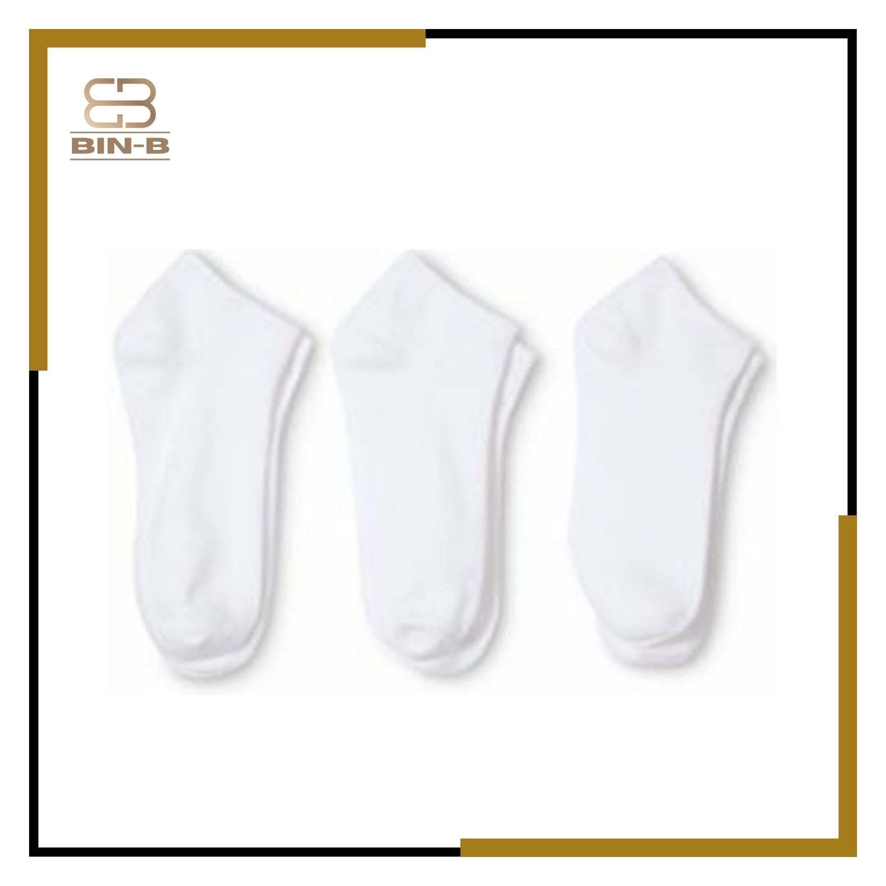 BIN-B PACK OF 3 PAIRS ANKLE SOCKS