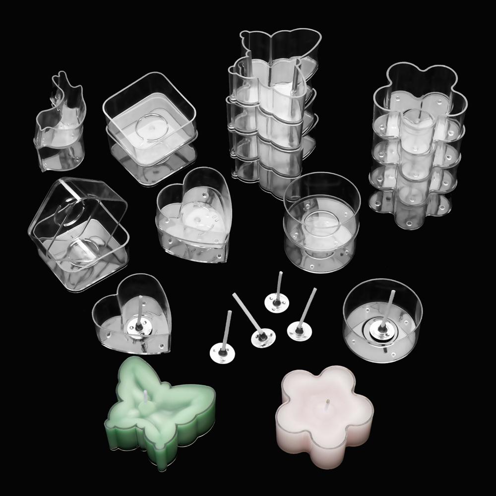 Clear DIY Art HeatResistant Heart Shape Candle Making Candle Mold