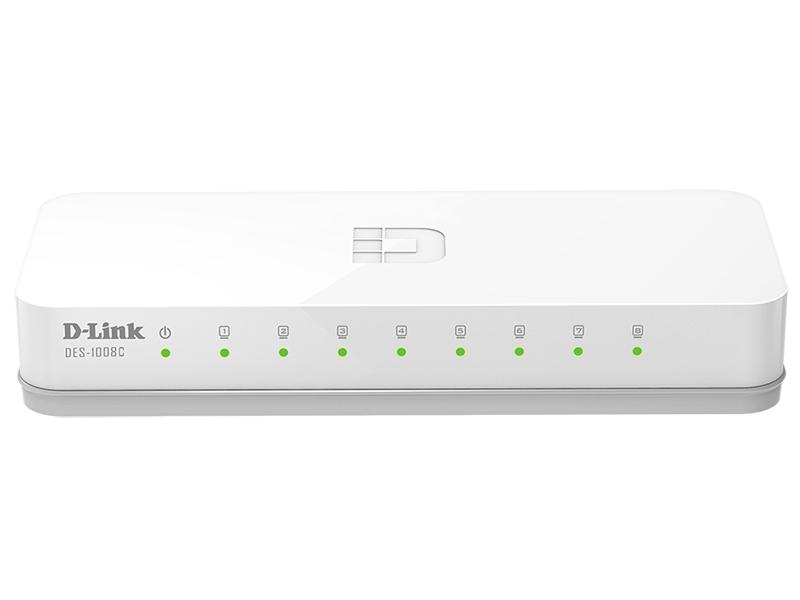 D-link 10/100 Mbps Unmanaged Switch Network Switch - Des-1008c