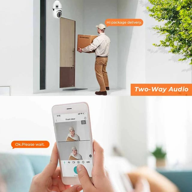 360° Wireless WiFi HD Security Camera | Smart Bulb CCTV Camera with Night Vision & Motion Detection | Weatherproof for Home & Outdoor Use