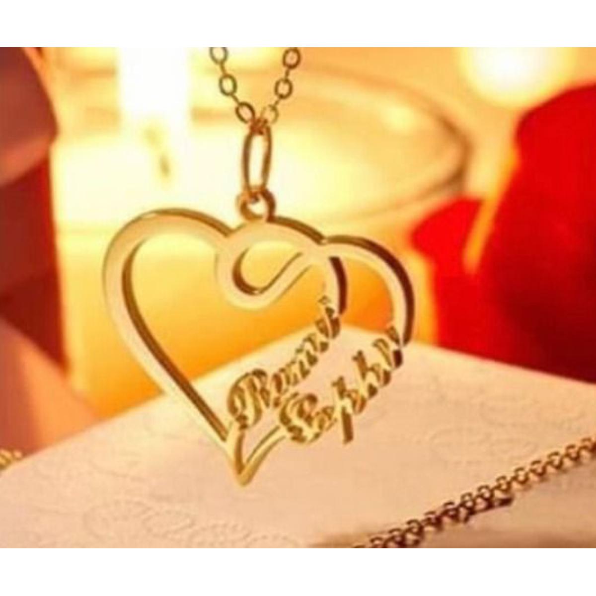 Custom Made Jewelry, Personalized Name Necklace Chain, Heart Design Best For Gift, Trendy Item