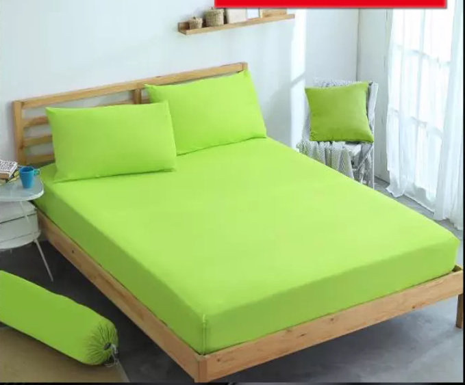 plain bed sheets with pillow covers