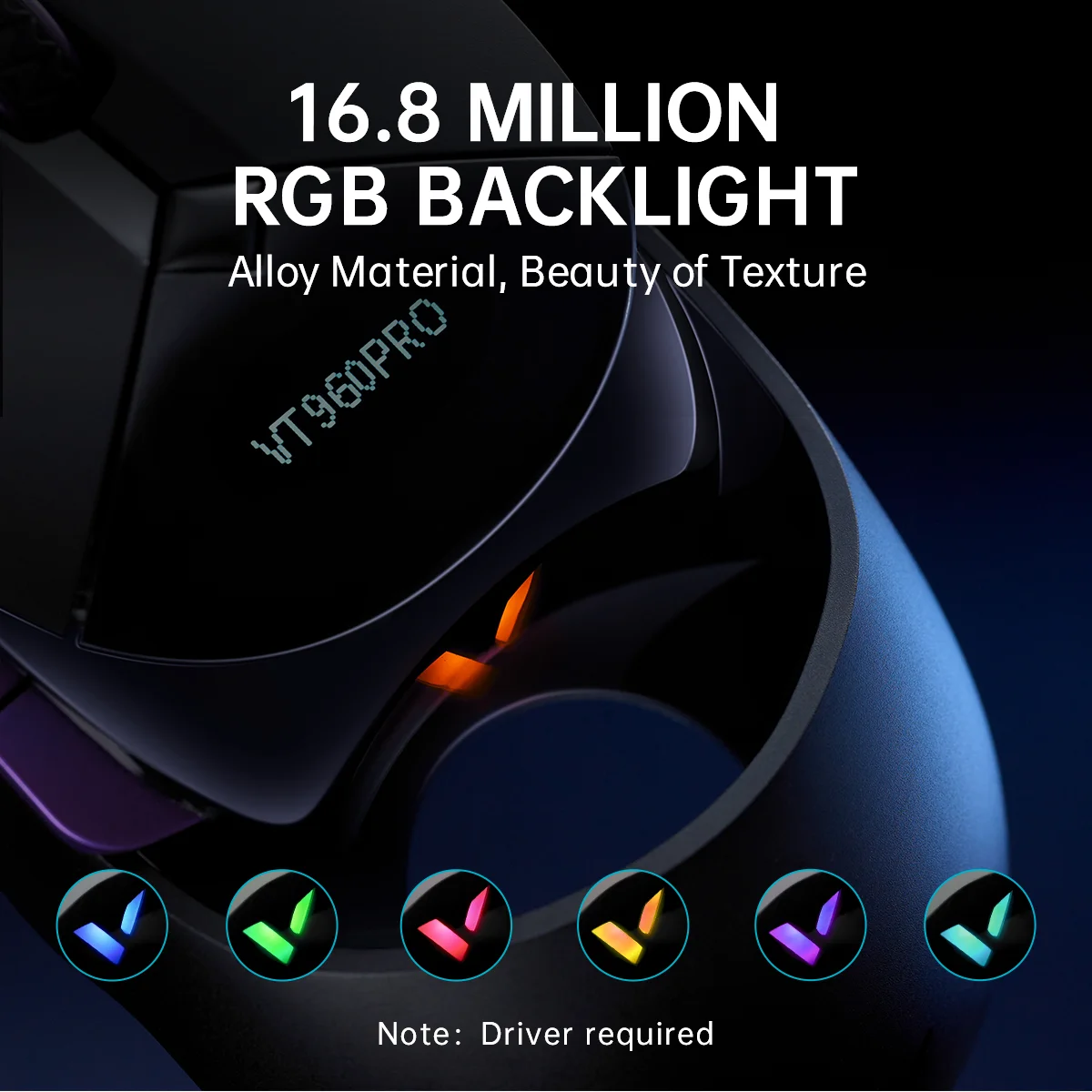 RAPOO VT960 PRO Wired & Wireless Gaming Mouse 26000 DPI with 9 Programmable Buttons Aluminum Alloy Design OLED Display 23 4c17dd0defdd0377251d73da2d39f61b