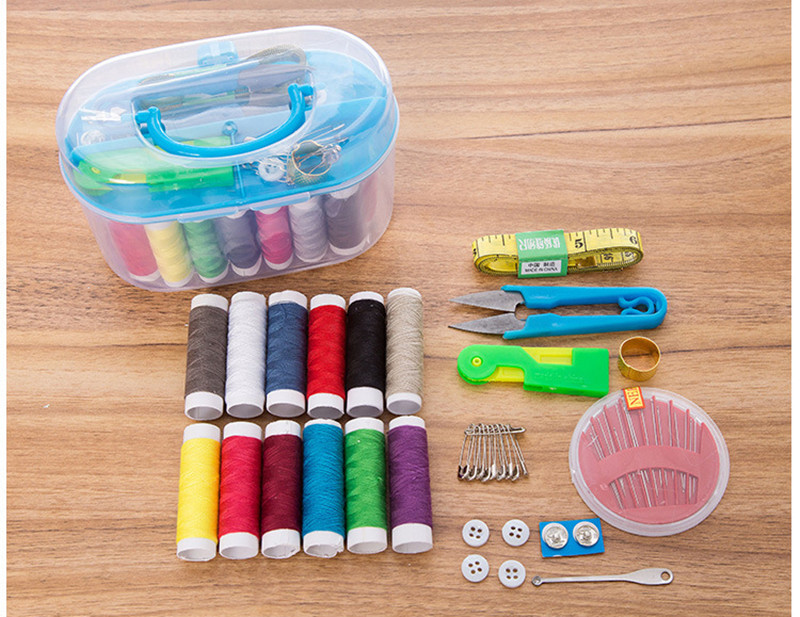 Wweixi 25pcs Polyester Sewing Thread With Transparent Thread Accessories  Sets Plastic Bobbins for Home Sewing Machine Accessories Sets Random Color  