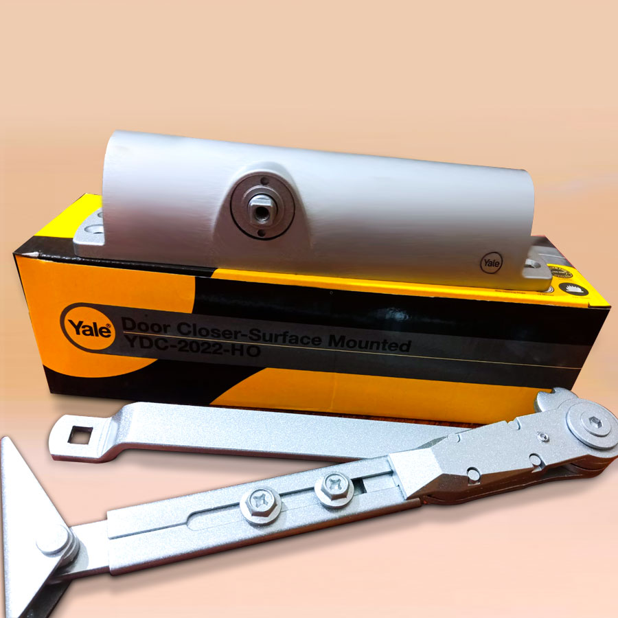 Original Yale Door Closer Silver YDC2022HO for (80Kg) Door Weight