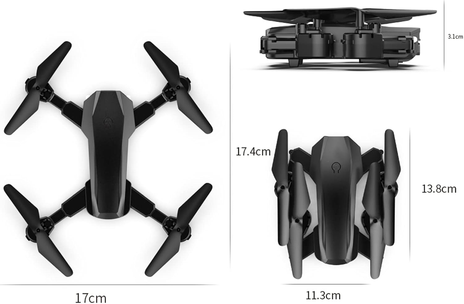 DM99 Drone with Dual Camera, 4K UHD Camera DM99 Drone, RC Quadcopter with 3D Flips, Trajectory Flight, Headless Mode, Altitude Hold, One Key Take Off/Landing, Bag and 2 Batteries