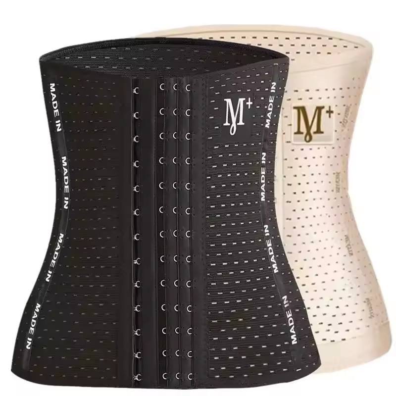 Women's Breathable Waist Shaper Trainer Tummy Slim Shapewear Corset Girdle Postpartum Belly Fat Control wrap Belt for Gym Exercise Body Shaper with Adjustable Hooks