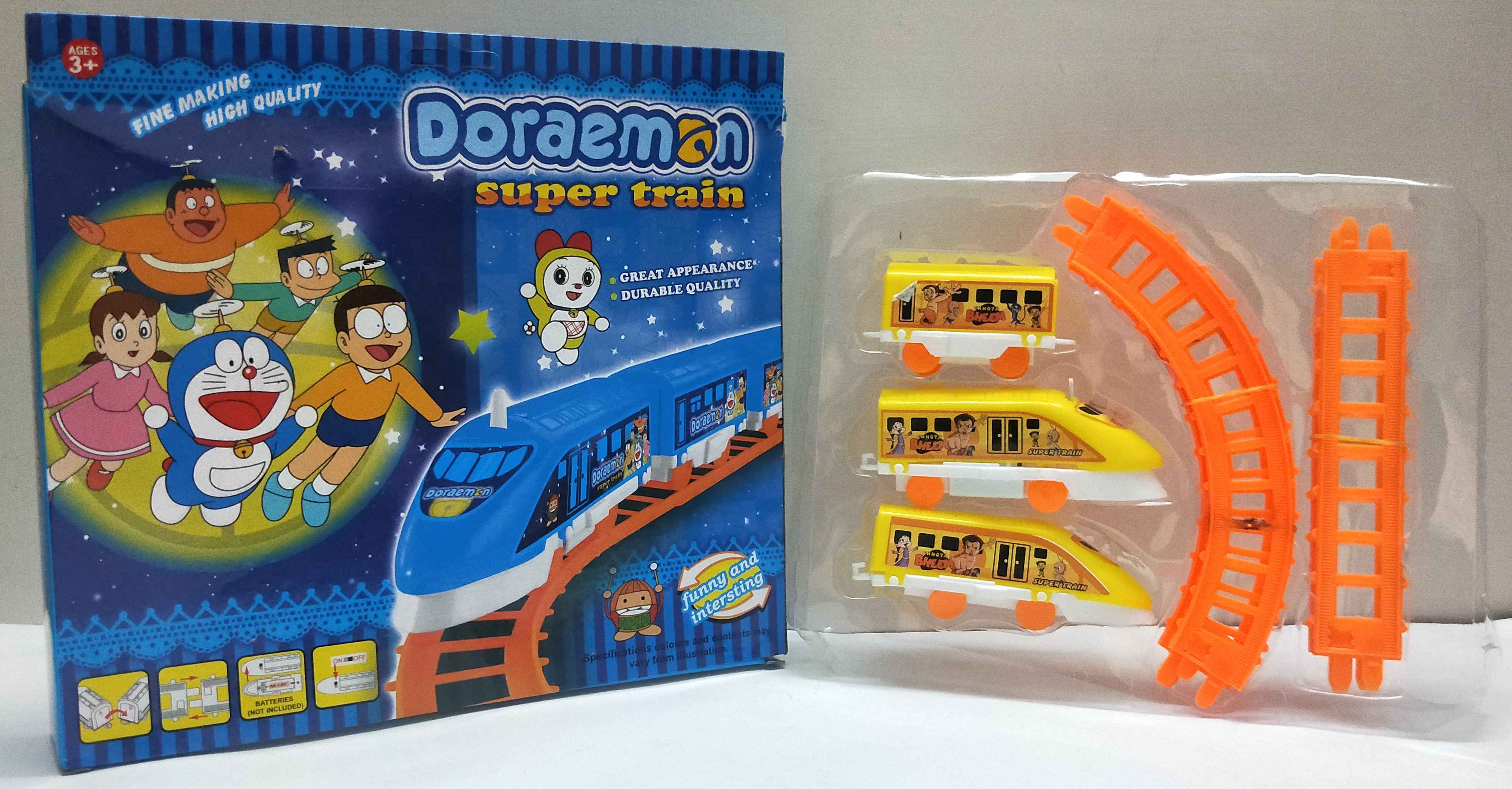 Train set, Engine and 2 Coaches, Battery Operated Newest articles imported China Trains Toys