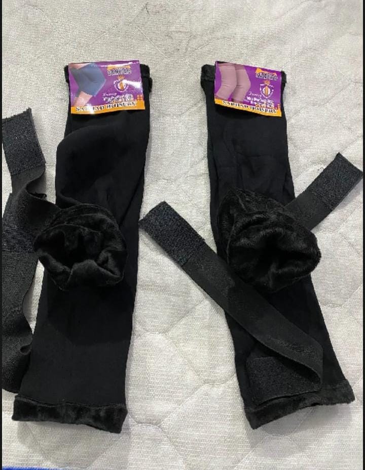 1 pair Winter Leg Warmers Women Winter Knee High Knit Boot Cuffs Solid Color Knee Socks Thick Leg Warmers Long Socks Foot Warmers