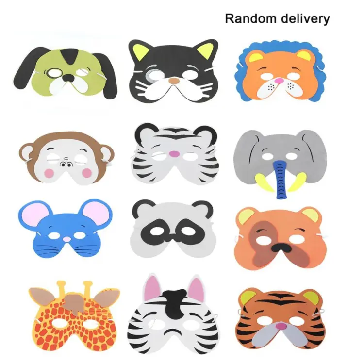 EVA Foam Animal Masks Birthday Party Supplies Cartoon Kids