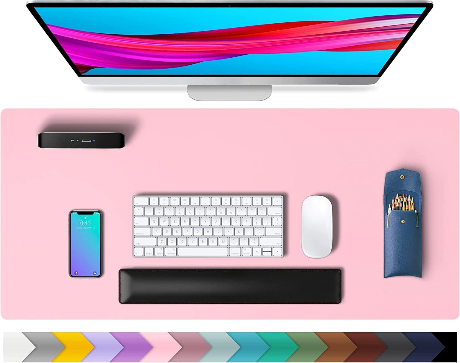 SIXZO PU Leather Desk Pad Leather Sheet, Laptop Mousepad, Keyboard Gaming Mouse Pad Mouse, Office Table Mat, Water Proof Laptop Desk Matt single Sided Luxury Sheet