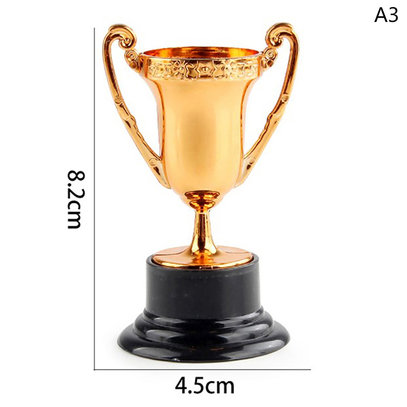 NUOBESTY Mini Trophies, 12pcs Gold Trophy Award Thumbs Up Award Trophy Plastic Trophies For Kids Award Trophy Cups For Party Favors, Rewards, Competitions, Sports Games