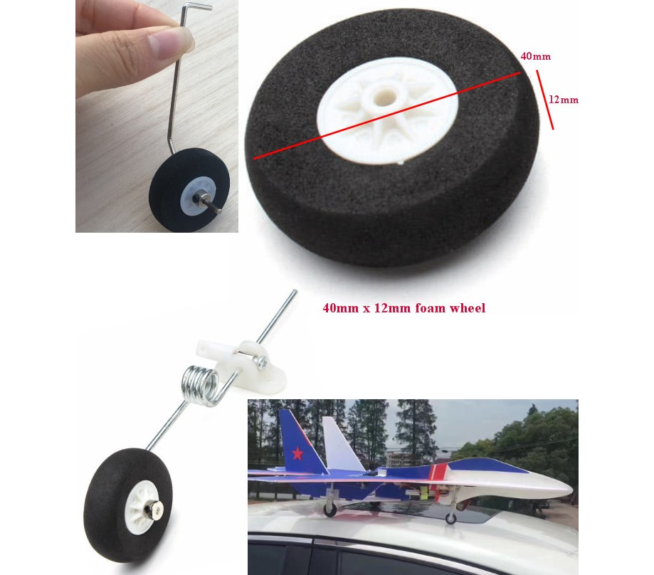 RC SU27 foam wheel 40mm x 12mm tyre