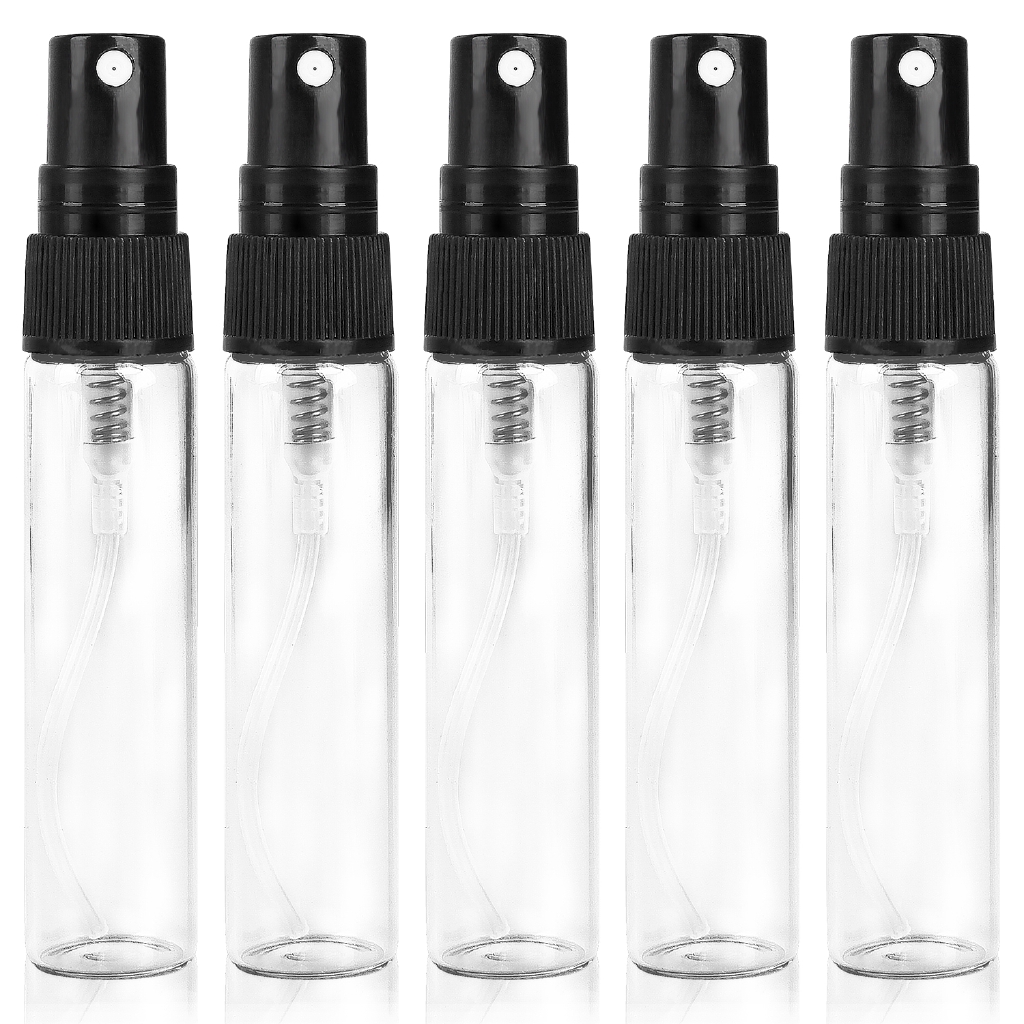 Sajy Pack Clear Refillable Glass Perfume Bottle Empty Glass Mini Spray