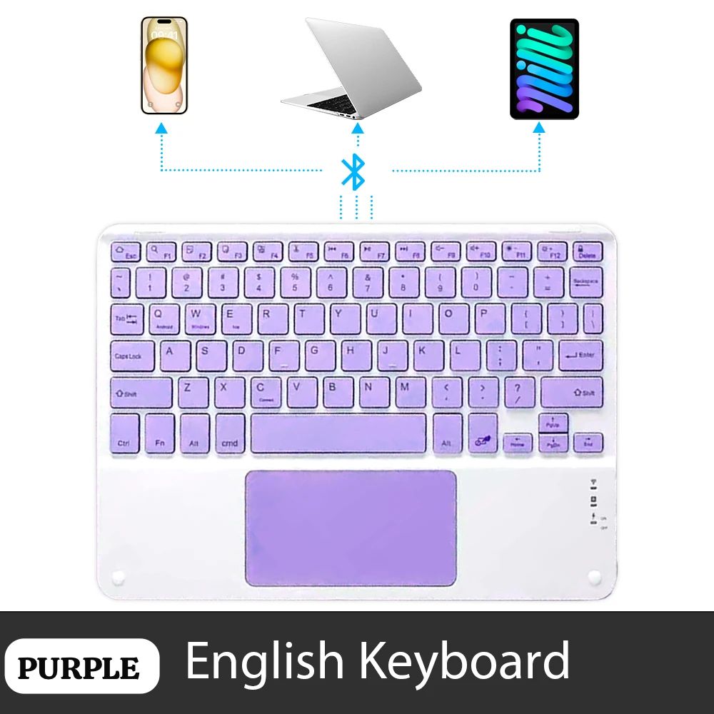 Wireless Keyboard With Touchpad Rechargeable Ultra Slim 3 Days Battery Timing For Tablet-Laptop-Mobile-Smart led And Other devices
