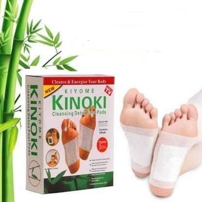 KINOKI Men & Women Natural Cleansing 10 Pcs Organic Weight Loss Detox Foot Patches Medicine Unwanted Toxins Remover Fatigue Leg Shaper Adhesive Pads for Foot Care, Sleeping