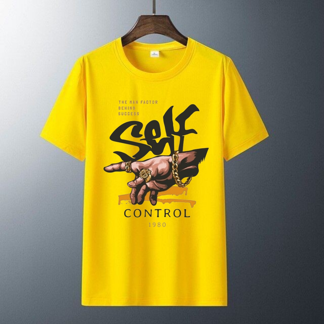 Self Control Printed T shirts For Men/Boys Summer Collection