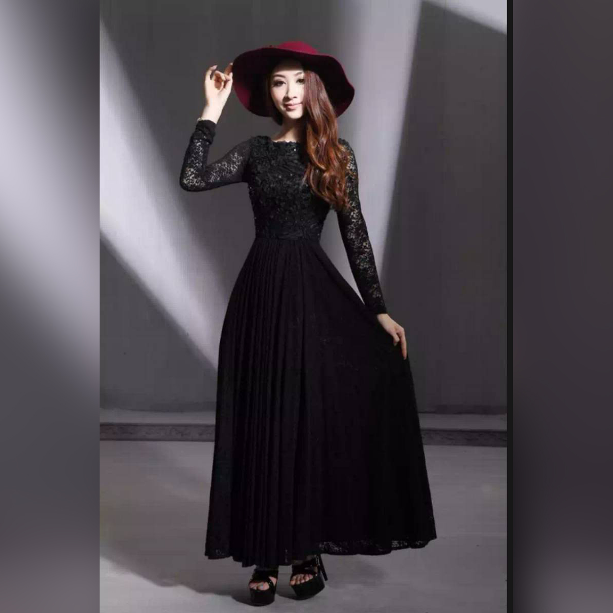 Black Long Evening Maxi Dress For Women`s