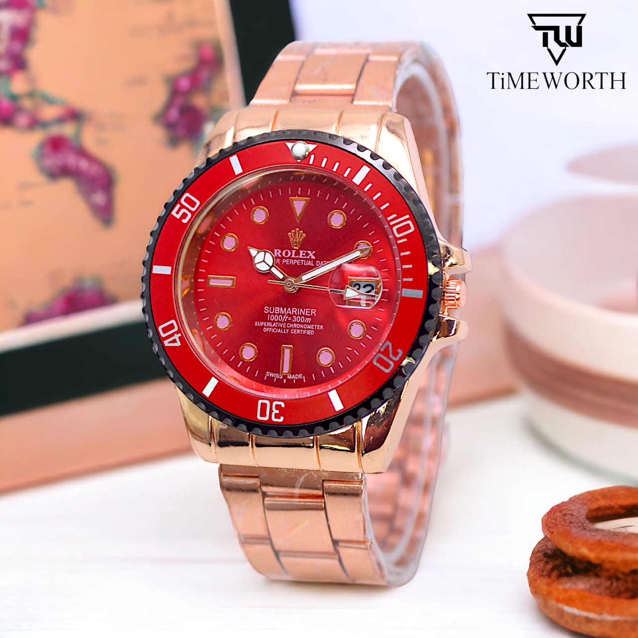 Classic Luxury Watch for Men / Boys - Stylish Stainless Steel Analog Quartz Mens Watch - Multicolor - Art# M247 -Rox-ChW90500Dt-Sport-00104a