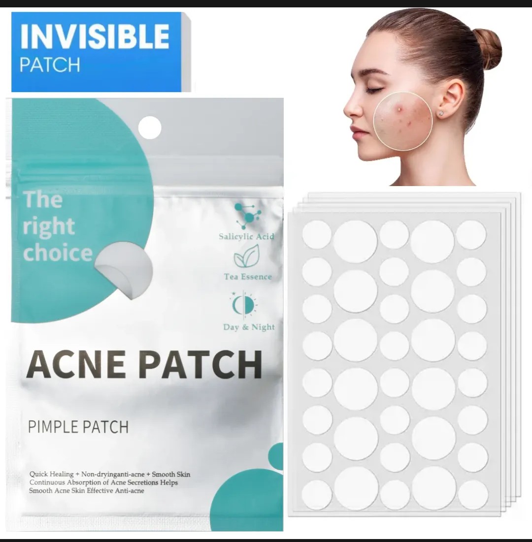 Invisible Round Acne Pimple Patches – Transparent Hydrocolloid Spot Treatment Stickers, Fast Healing & Blemish Cover, Waterproof & Ultra-Thin for Day & Night Use – 36 Patches on 1 Sheet acne pimple salicylic acid hydrocolloid soft thin acne patches