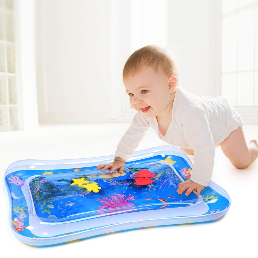 Baby Toddler Activity Water Play Gym Leakproof Cushion Inflatable Tummy Time Fitness Rack Mat Assorted color