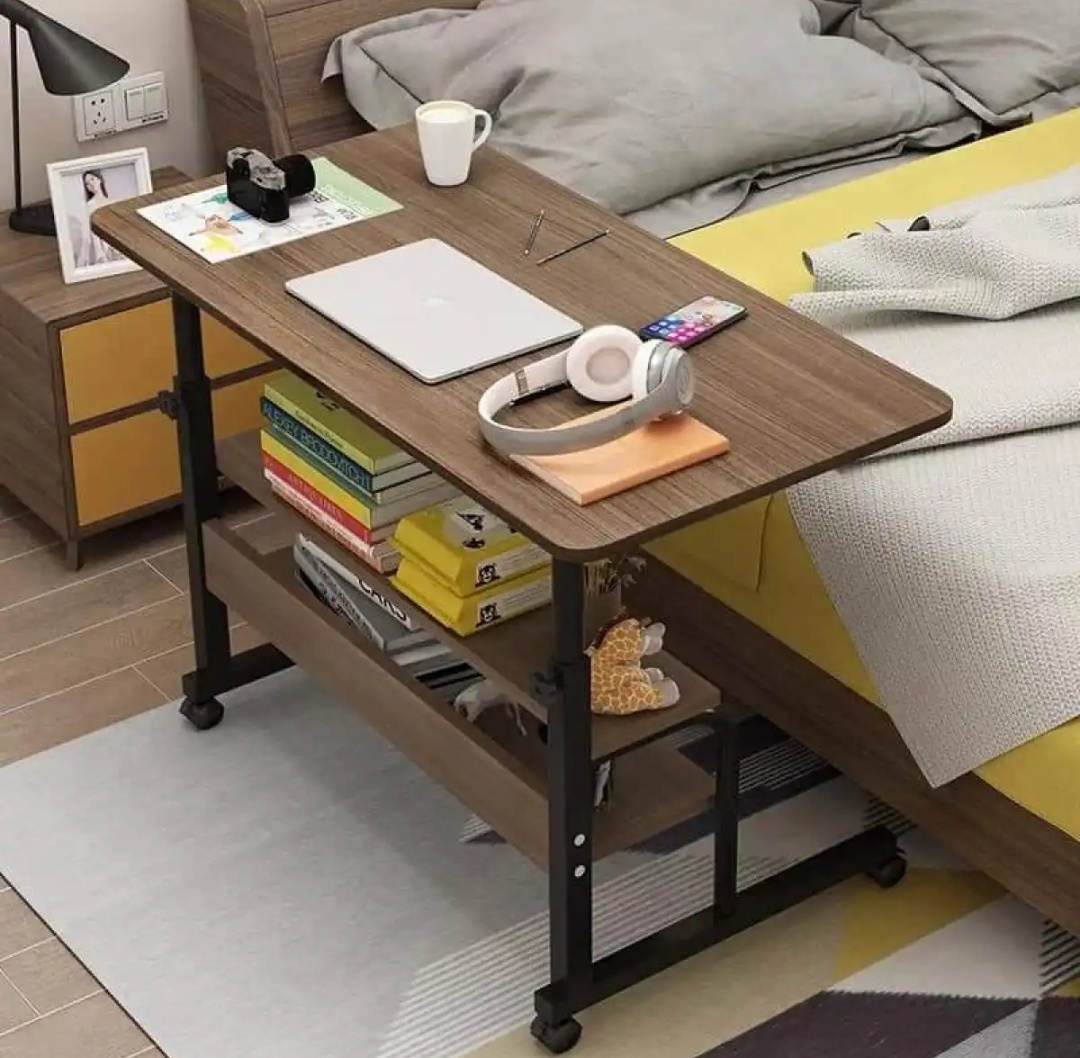 Adjustable Height Laptop Table, Computer Table, Gaming Table, Study Table, Tables with storage Shelves, Side Table, Bed Side Table, available in 8 colors Combinations, Modern Computer Table, Writing Table,Study Table, Size (27 inch Length, 16 inch Width)
