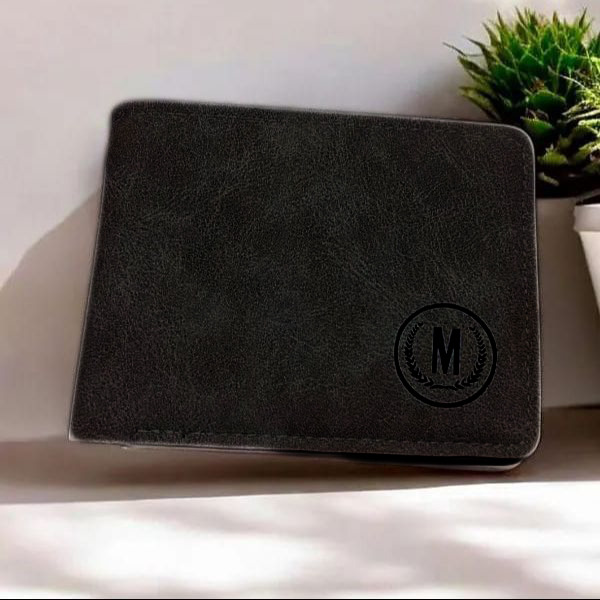GU-II Male Short Thin Man Purse Wallet Retro Student Cross Leather Purse Young Men's Personality Tide