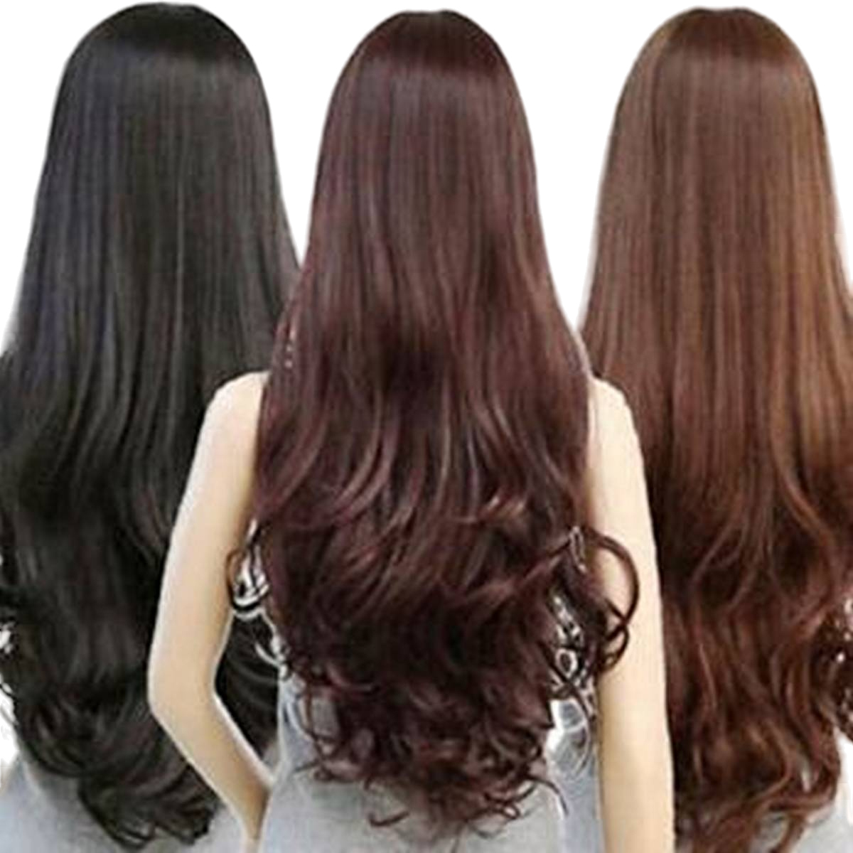 Clip-In Hair Extension for Women - High-Temperature Synthetic Fiber Hair Piece with Secure Clips for Instant Volume & Length - Black, Brown & Golden Shades
