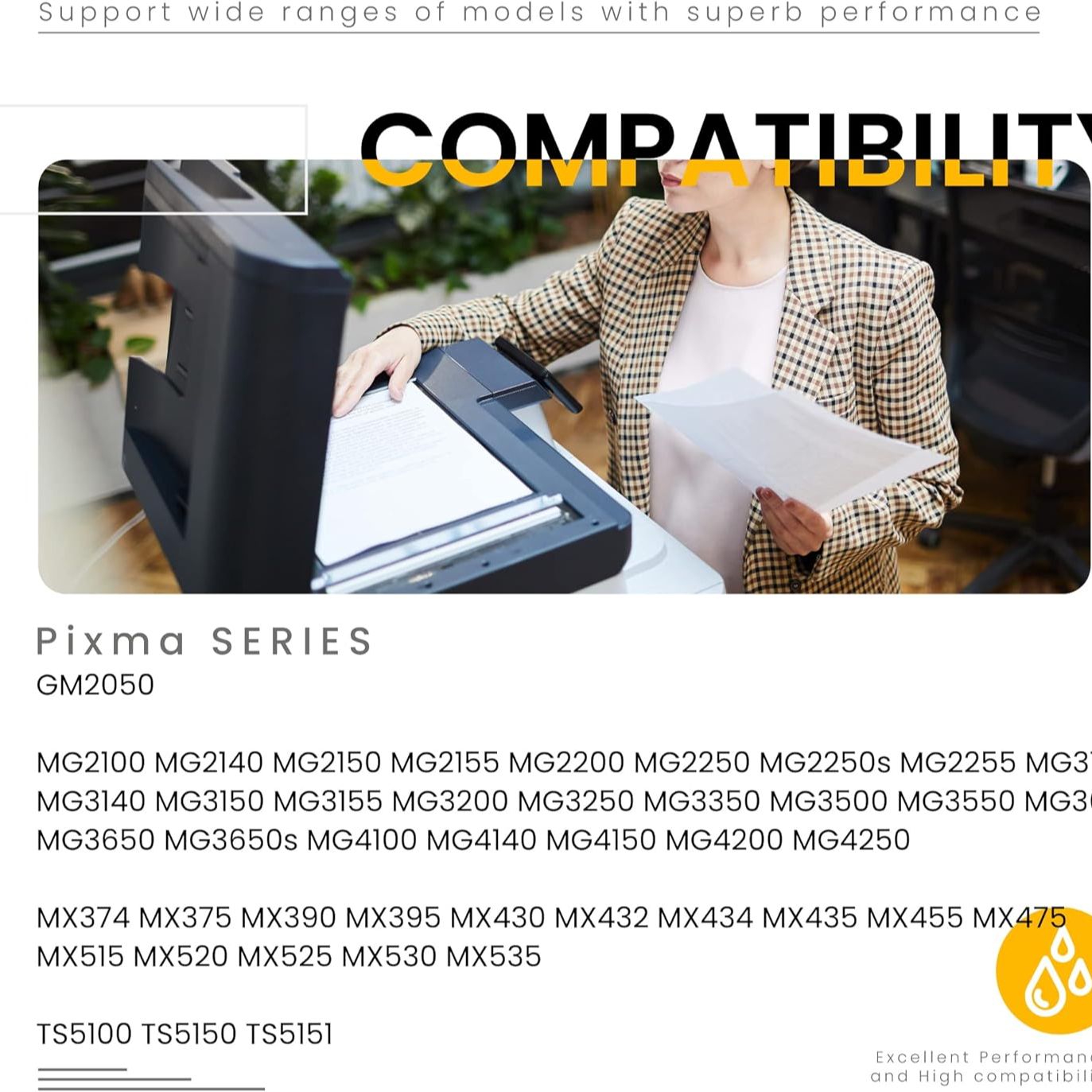 Inkwood 540XL Black Ink Cartridge Replacement For Canon PG-540XL, Compatible With Canon Pixma MX475 MX525