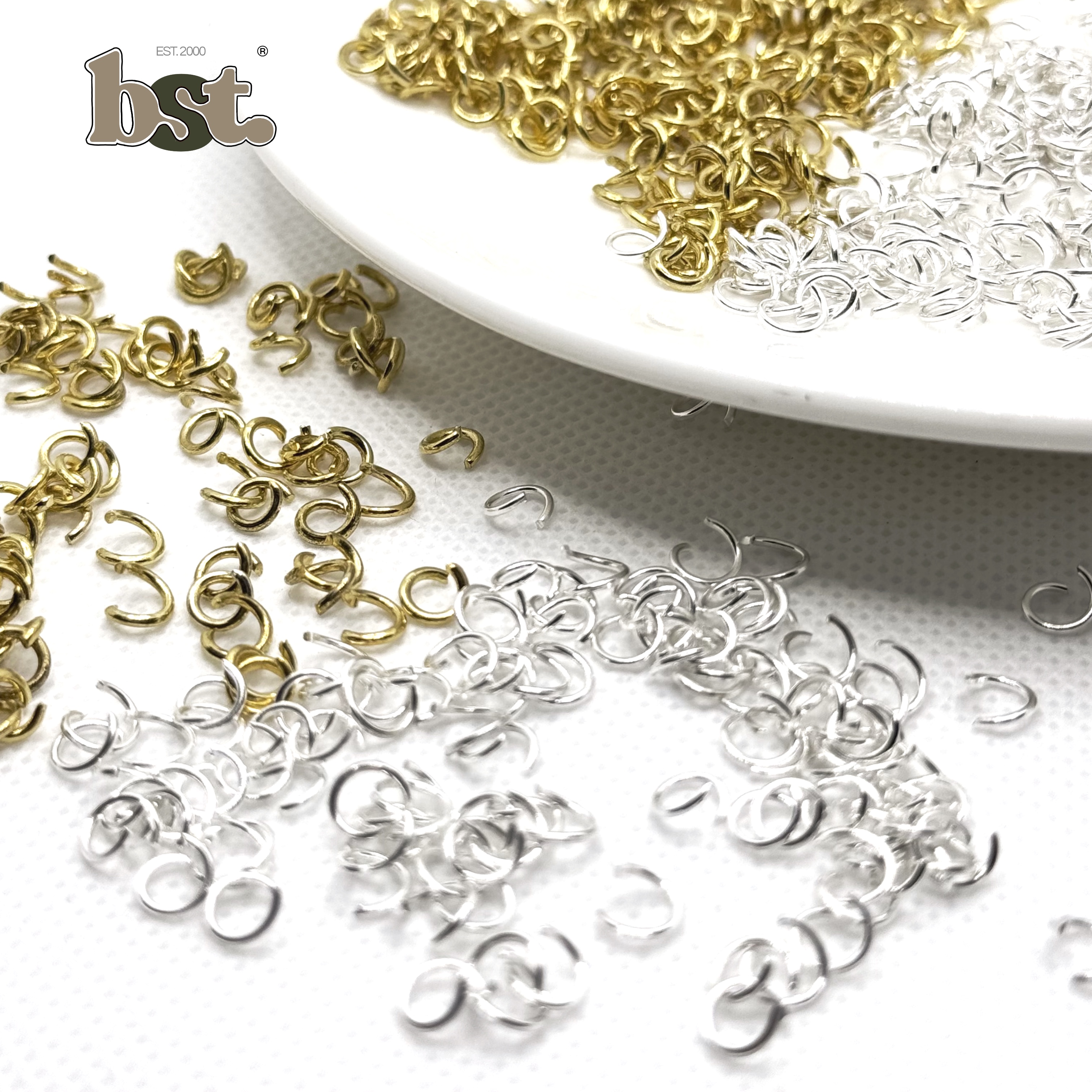 200/400/1000pcs Jump Rings Stainless Steel Golden Jump Ring Silver Jump Ring 8mm for Necklace Bracelet Jewelry Making Supplies Beads by BST