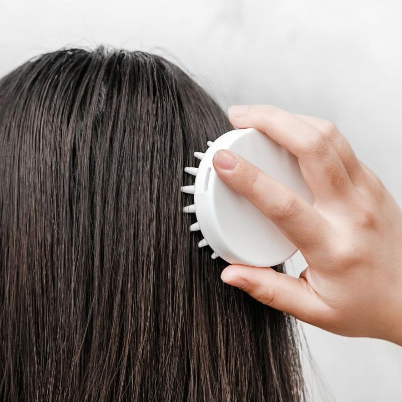 Shampoo Massager Brush Scalp Hair Scrubber with Soft Silicone Bristles For All Type Of Hairs Straight Curly Wet Dry For Men Women Children