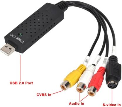 EASYCAP USB EASY CAP USB Video Capture Adapter - Compatible for Mobile, Laptop, and Computer