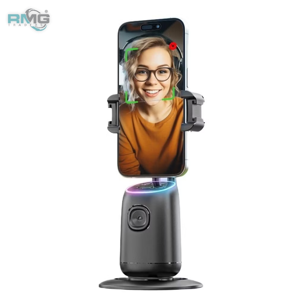 [RMG] 360° Rotation Face Tracking Tripod with Remote: Foldable Auto ...