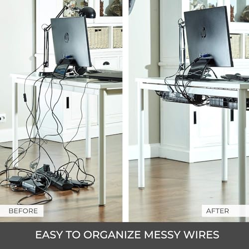 Best Quality Under Desk Cable Management Tray Power Supply Wire Organizer for Computer and TV