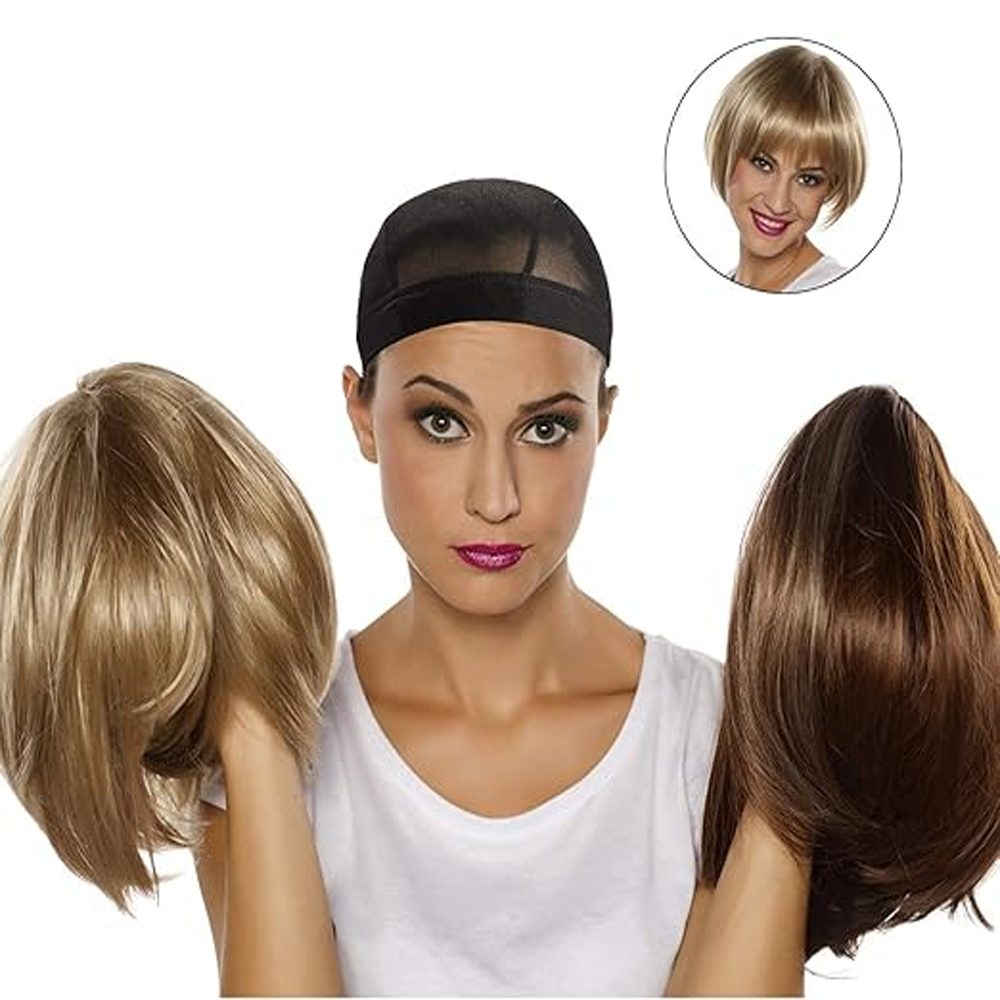 Stretchable Full Head Liner Weaving Hair Mesh Net Wig Cap Pack of 2 Black Best Price in Bangladesh