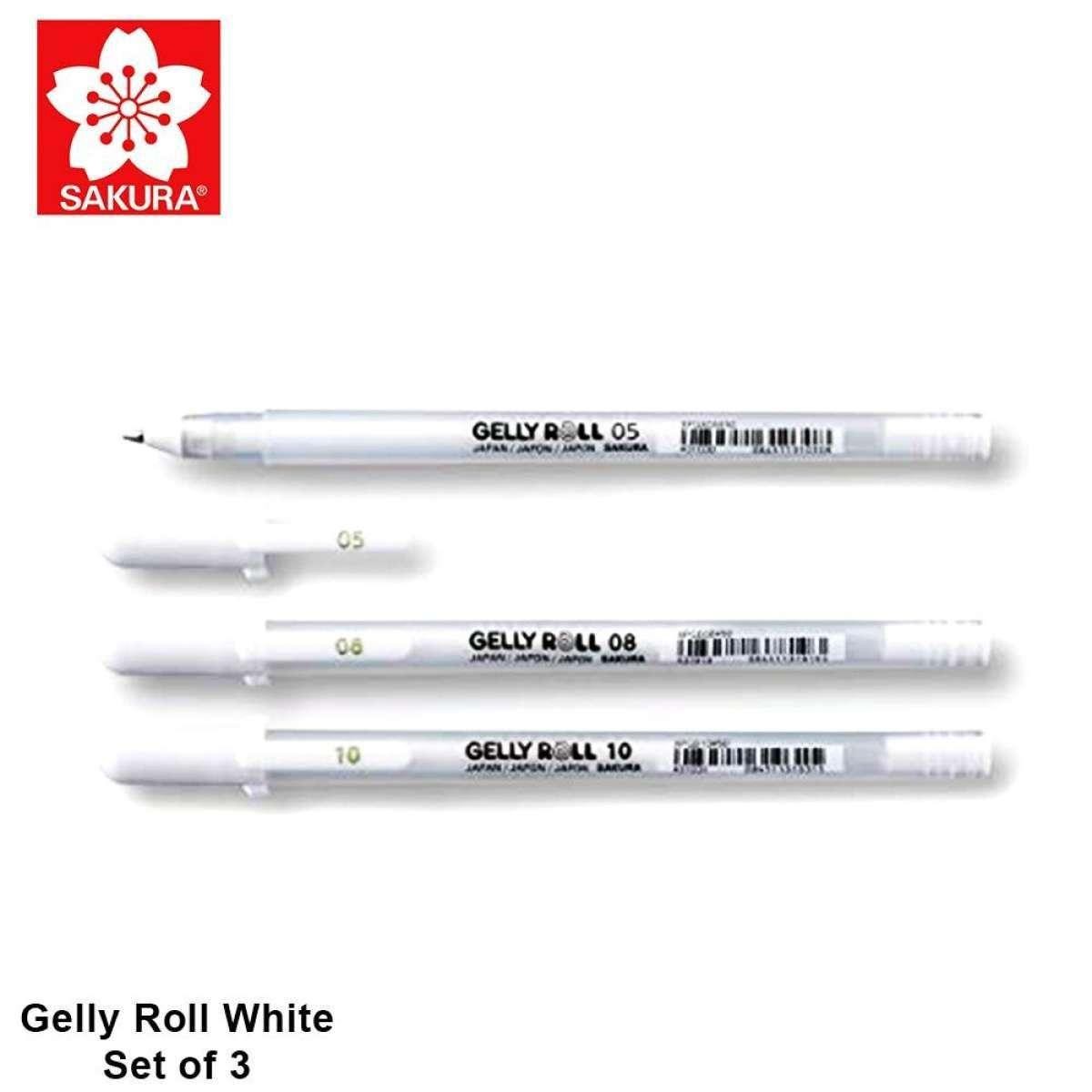 Sakura Gelly Roll White 3pcs White Gel Pen