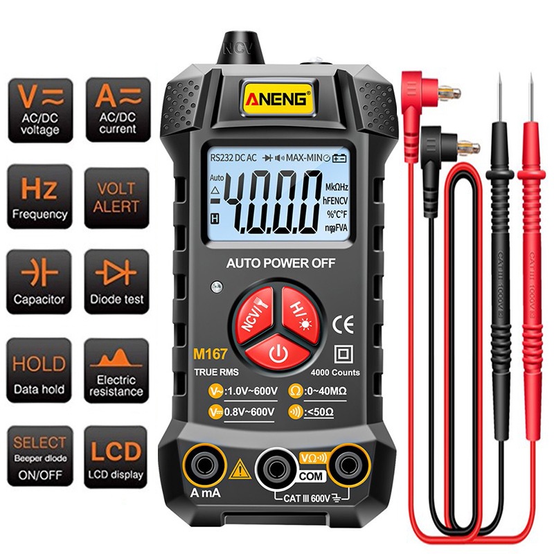 ANENG Portable LCD Smart Digital Multimeter AC/DC Voltage Tester