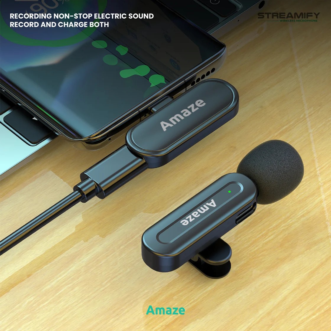 Amaze A680 Streamify Active Noise Cancellation Type-C Dual Wireless Microphone Plug-and-Play 11 4d1f4c4c5ccdedc02d820fbd74d8601a