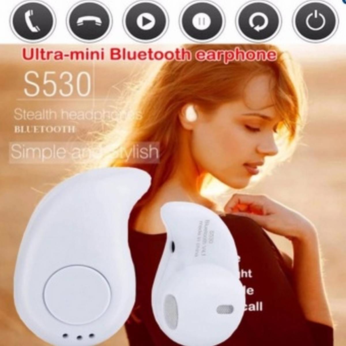 S530 Mini Single Ear Wireless Bluetooth Earphone | Stereo Sound | Handsfree Headset | Compatible with All Bluetooth Devices