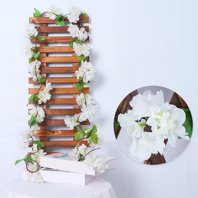 2.3M Artificial Cherry Blossom Hanging Vine Silk flowers Wall Hanging