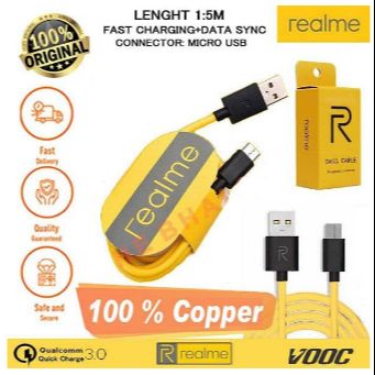 Real_me Data Cable Micro USB Data Cable Quick Charge All Mobiles Supported Guarantee | Best for android phones mobiles charging price in Pakistan