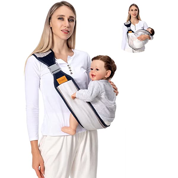 Green 1 Pcs Baby Sling Ergonomic Safe And Secure M Position Comfortable Babywearing Carrier