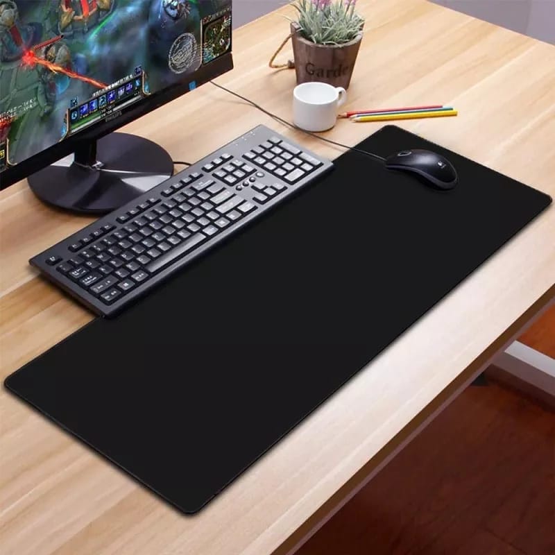 Laptop Matt 12x27 inches Large Mouse pad | Desk Matt, Computer Table Protector Matt | Multi use Synthetic Leather Matt| Large Mousepad