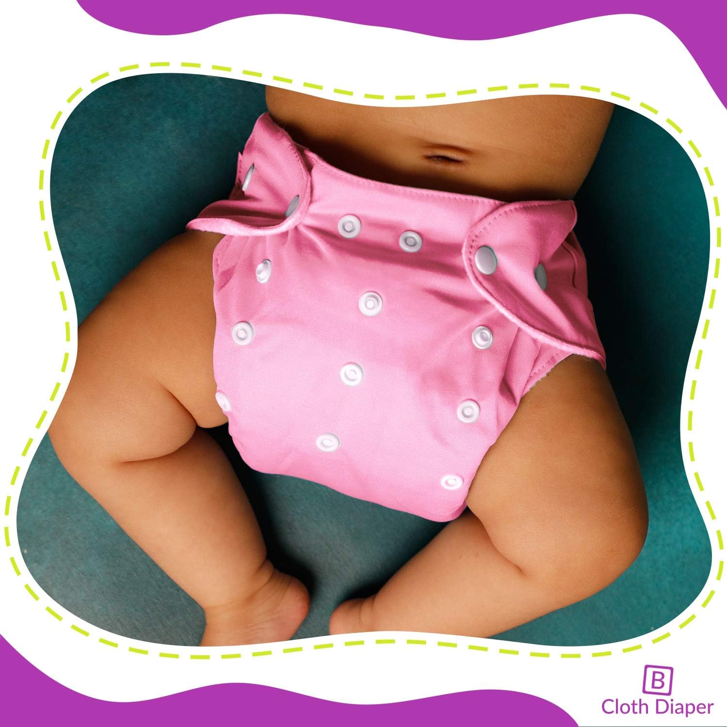 Washable Reusable Adjustable Cloth Diaper Nappy For New Born (1/2 and 4 Diaper+liners disposable inner inserts ) baby disposable diaper liner