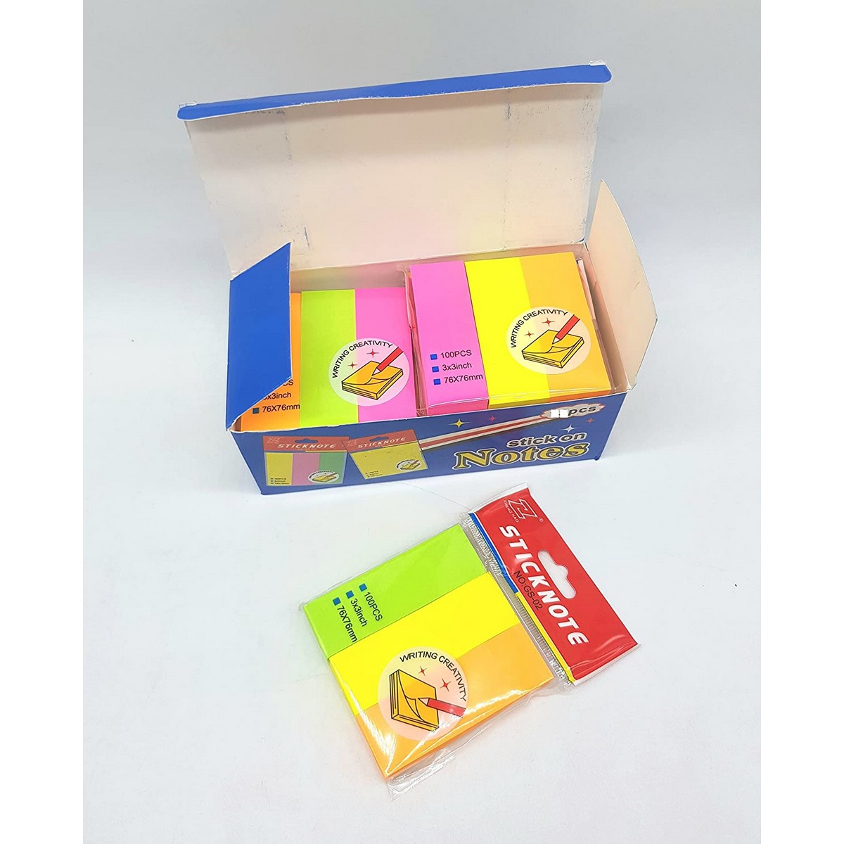 Sticky Notes Pk Sticky Notes Pad - Pack of 300 Sticky Notes- 3 x 3 Inch - 100 x 3 ...