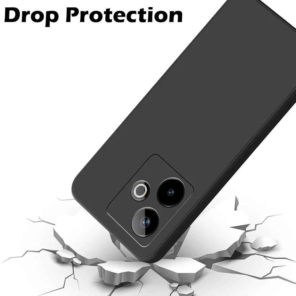 Realme GT 6 Chinese Edition Soft Silicone Black TPU Cover Camera Bump Protection Phone Protective Shock Proof Back Cover For Realme GT6 Chinese Edition
