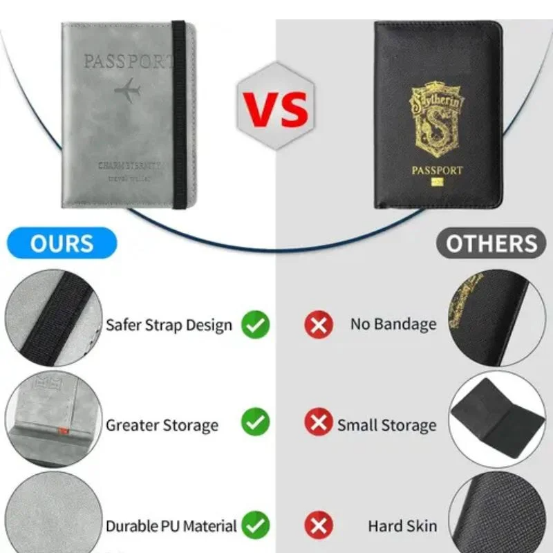 Passport Holder Wallet RFID Blocking Leather Travel Card Passport Cover Case Multiple Color