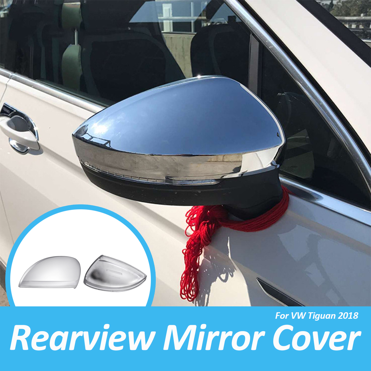 Motorcycle Accessories MECO Car Chrome Rearview Side Mirror Rain Cover