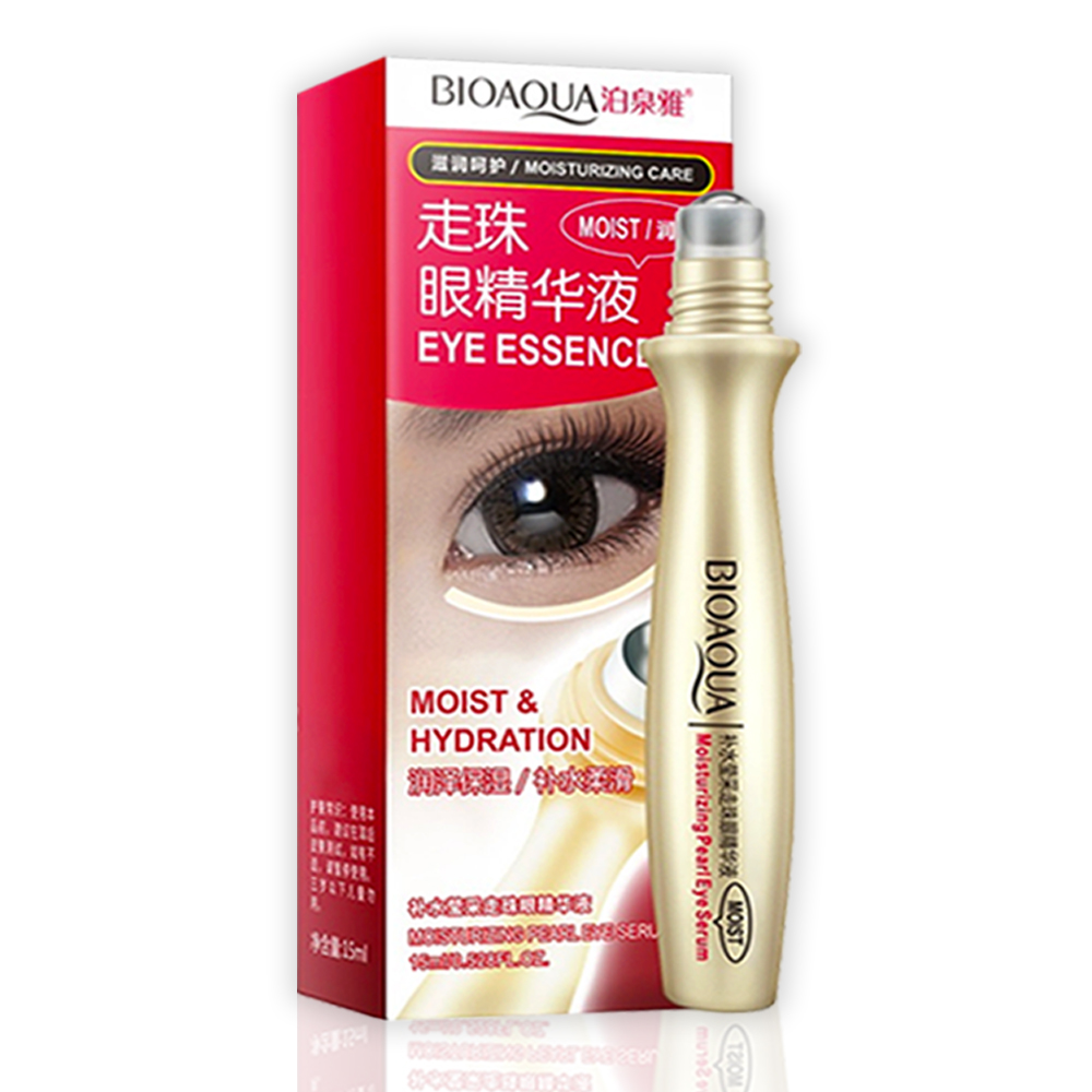 BIOAQUA Eye Bag Removal Esence Serum Anti Wrinkle Remove Dark Circles & Fine Lines Eye Ball Roller 15ml