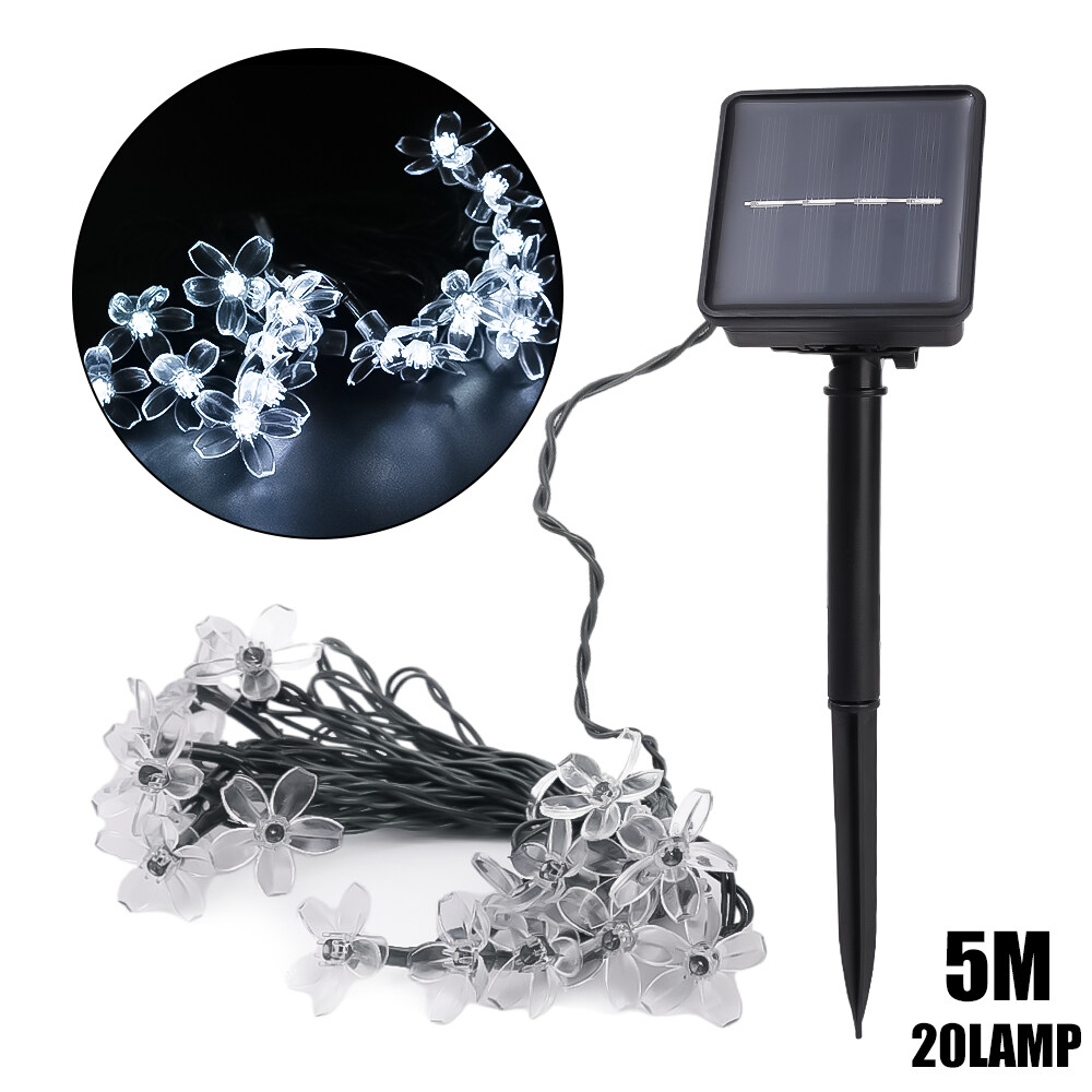 【Miga Plaza】Cherry Blossom Solar Light Strings LED Flowers Lighting